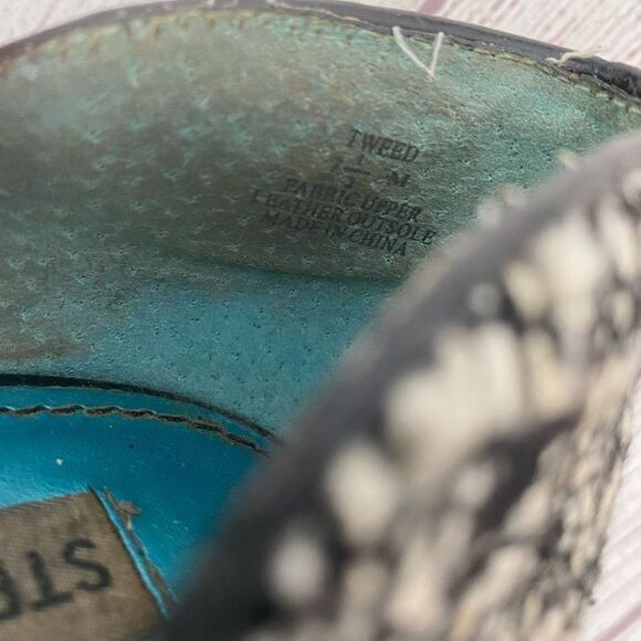 Steven madden black and white tweed open toe high heels sz 7.5 - Picture 10 of 11